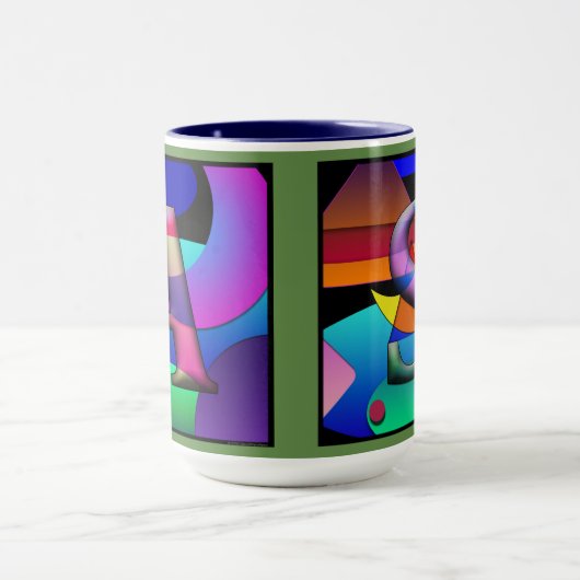 AS Monogramierte, Initialed Coffee Tasse (Zentrum)