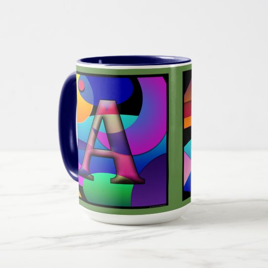 AS Monogramierte, Initialed Coffee Tasse (Vorderseite Links)