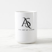 AS Monogramm: Kunst des Lebens Kaffeetasse (Mittel)
