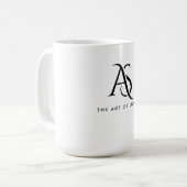 AS Monogramm: Kunst des Lebens Kaffeetasse (Vorderseite Links)