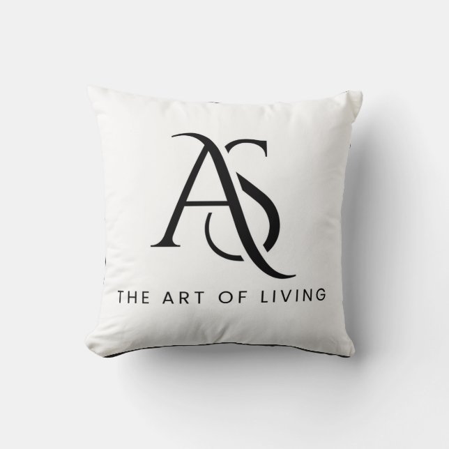 AS Monogramm: Kunst des Lebens Kissen (Vorderseite)