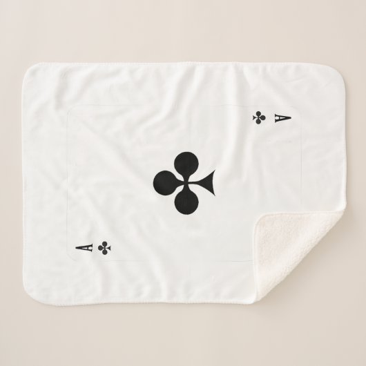 As of Club Playing Card Funny Matching Halloween Sherpadecke (Vorderseite (Horizontal))