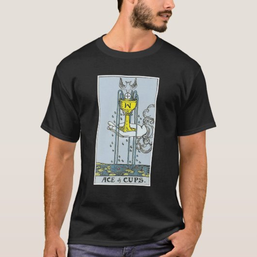 As of Cups Tarot Card Occult Glaufs Divination T-Shirt (Vorderseite)