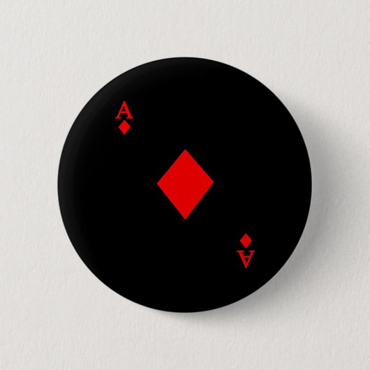 As of Diamond Deck of Cards Halloween Costume Button (Vorderseite)