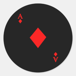 As of Diamond Deck of Cards Halloween Costume Runder Aufkleber
