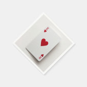 As of Hearts Card - Initials Napkin Serviette (Ecke)