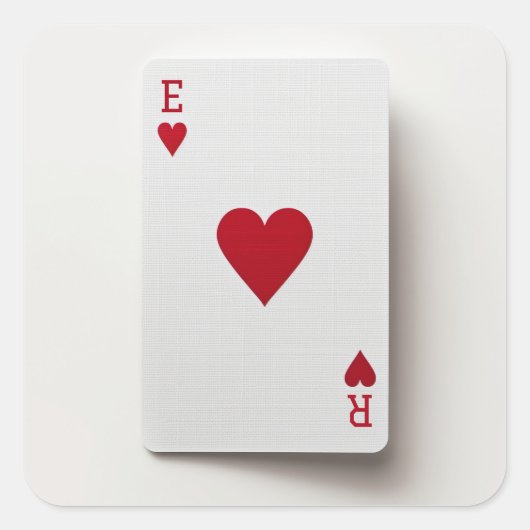 As of Hearts Card - Initials Sticker (Vorderseite)