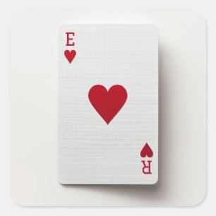 As of Hearts Card - Initials Sticker