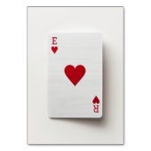 As of Hearts Card - Initials Table Card Tischnummer (Vorderseite)