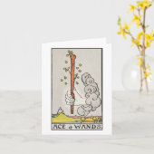 As of wands - Rider Waite Smith Tarot Karte (Gelbe Blume)