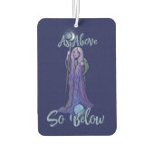 "As Oove so Under" Krone Moon Goddess Pagan Art Autolufterfrischer (Rückseite)