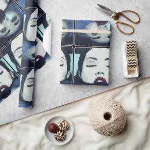 "As Oove So Unow" Gemälde auf einem Geschenkpapier