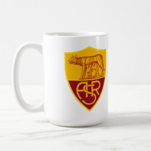 AS Roma Schild Vinyl Aufkleber – Maroon & Gold Fuß Kaffeetasse
