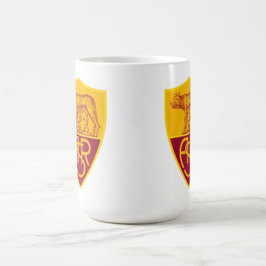 AS Roma Shield Vinyl Sticker – Maroon & Gold Footb Kaffeetasse (Mittel)