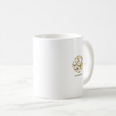 As Salaamu in grüner arabischer Kalligrafie Kaffeetasse (VorderseiteRechts)