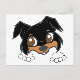 as Schwarz-Weiß-Cartoon Pinkeln Postkarte