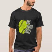 As Softball Dad Papaw Coach T-Shirt (Vorderseite)