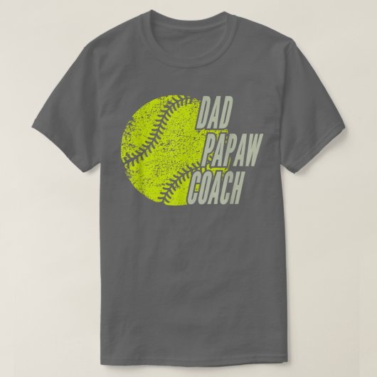 AS T-Shirts Softball Vater Papaw Coach (Design vorne)