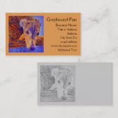 "As-" - Windhund-Visitenkarte Visitenkarte (Vorne/Hinten)