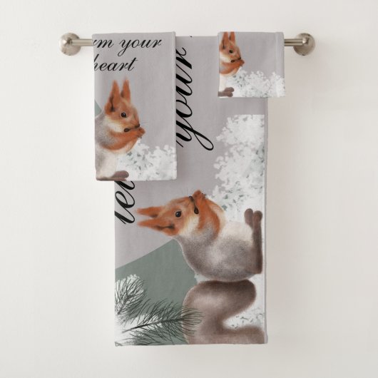 As winter weaves its snowy art, let gratitude warm badhandtuch set (Insitu)