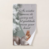 As winter weaves its snowy art, let gratitude warm badhandtuch set (Handtuch)