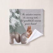 As winter weaves its snowy art, let gratitude warm badhandtuch set (Waschlappen)