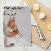 As winter weaves its snowy art, let gratitude warm geschirrtuch (Viertel Falte)