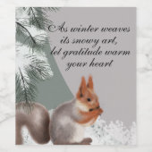 As winter weaves its snowy art, let gratitude warm weinetikett (Einzelnes Label)