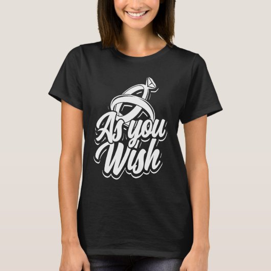 As you wish  Bride and groom wedding ring and knot T-Shirt (Vorderseite)
