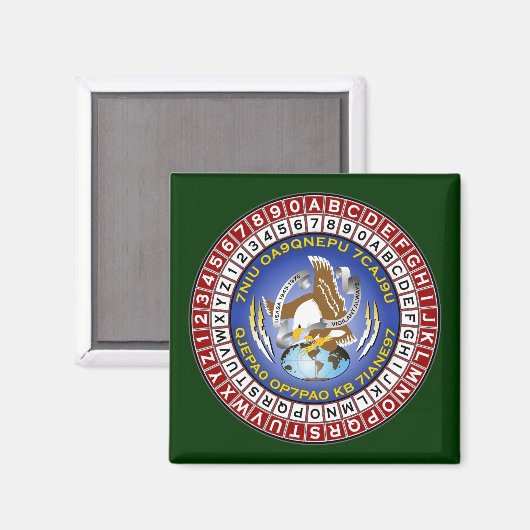 ASA Cipher Wheel 1 Magnet (Vorderseite/Rückseite)