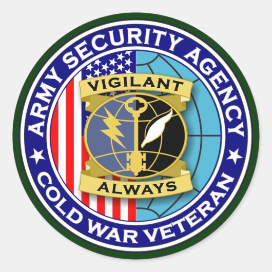 ASA Cold War Vet 2 Runder Aufkleber (Vorderseite)