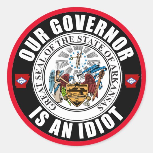 Asa Hutchinson ist ein Idiot Runder Aufkleber (Vorderseite)