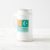 Asad Kaschmir Flagge Bierglas (Vorderseite Links)