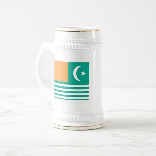 Asad Kaschmir Flagge Bierglas (Vorderseite Links)