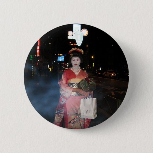 Asakusa Geisha Neo Tokyo Button (Vorderseite)