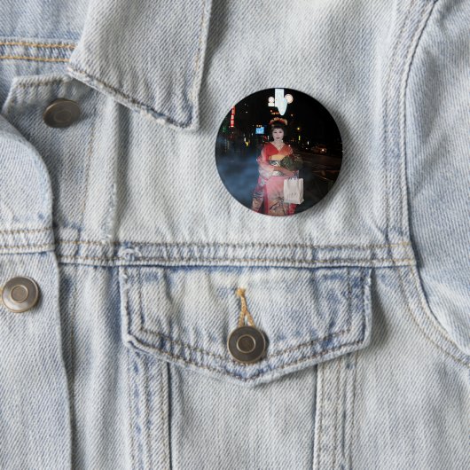 Asakusa Geisha Neo Tokyo Button (Beispiel)