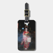 Asakusa Geisha Neo Tokyo Gepäckanhänger (Vorderseite vertikal)