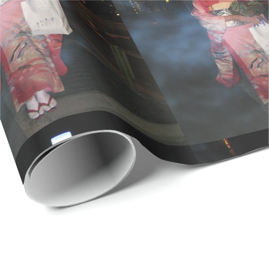 Asakusa Geisha Neo Tokyo Geschenkpapier (Rolleneckpunkt)