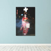 Asakusa Geisha Neo Tokyo Leinwanddruck (Insitu (Holzboden))