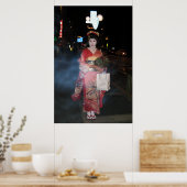 Asakusa Geisha Neo Tokyo Poster (Küche)