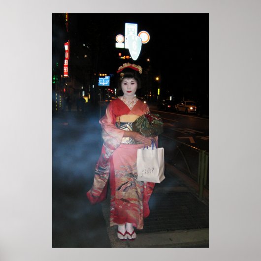 Asakusa Geisha Neo Tokyo Poster (Vorne)