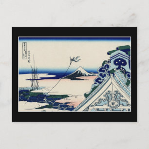 Asakusa Hongan-ji temple (von Hokusai) Postkarte