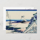 Asakusa Hongan-ji temple (von Hokusai) Postkarte (Vorne/Hinten)