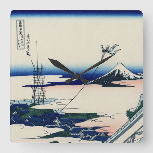 Asakusa Honganji Tempel in der OstHauptstadt Quadratische Wanduhr (Vorderseite)