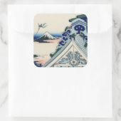 Asakusa Honganji Tempel in der östlichen Hauptstad Quadratischer Aufkleber (Tasche)