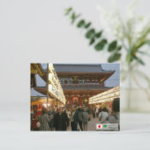 Asakusa Temple Gate Postkarte (Stehend Vorderseite)