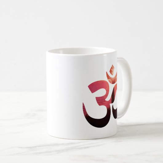 Asana Relax Custom Om Mantra Symbol Yoga Kaffeetasse (VorderseiteRechts)