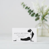 Asana-Silhouette | Yoga Instructor Visitenkarte (Stehend Vorderseite)