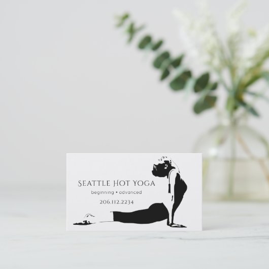 Asana-Silhouette | Yoga Instructor Visitenkarte (Stehend Vorderseite)