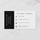 Asana-Silhouette | Yoga Instructor Visitenkarte (Rückseite)